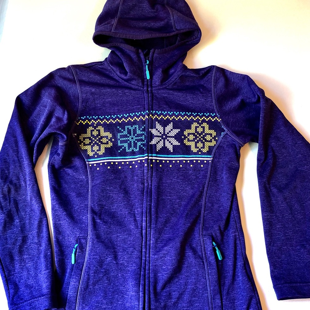 Helly Hansen purple hoodie XS snowflake pattern